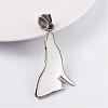 316 Surgical Stainless Steel Pendants STAS-L186-046AS-2
