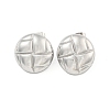 Non-Tarnish Flat Round 304 Stainless Steel Ear Studs EJEW-L290-027P-1