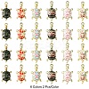 12Pcs 6 Colors Alloy Enamel Pendants FIND-YW0004-60-1