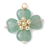Malaysia Jade Copper Wire Wrapped Synthetic Hematite Bead Pendants PALLOY-JF02947-02-1
