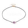 Faceted Natural Gemstone Pendant Necklaces NJEW-JN03230-2