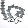 Non-magnetic Synthetic Hematite Triangle Beads Strands G-F161-43-2