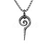 304 Stainless Steel Vintage Spiral Pendant Necklaces for Men FS-WGF8781-01-3