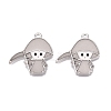 Halloween Theme Rack Plating Luminous Alloy Enamel Pendants ENAM-N056-237P-3