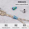 3Pcs 3 Colors Outdoor EDC Tool Titanium Alloy Parachute Rope European Beads FIND-NB0004-97B-4
