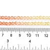 Gradient Color Baking Paint Glass Bead Strands DGLA-A039-T6mm-A014-5