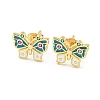 Butterfly Real 18K Gold Plated Brass Stud Earrings EJEW-L269-095G-01-1