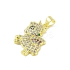 Brass Micro Pave Cubic Zirconia Pendants KK-E111-26G-2