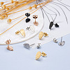  Jewelry 40Pcs 20 Style 304 Stainless Steel Stud Earring Findings STAS-PJ0001-23-4