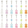 18Pcs 6 Colors Acrylic Pendant Decorations HJEW-YW00228-2