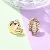 Brass Micro Pave Cubic Zirconia Stud Earrings EJEW-Z080-03G-04-1