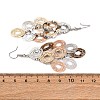 430 Stainless Steel Oval Dangle Earrings EJEW-A137-13M-5