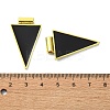 Brass Enamel Pendants KK-R157-10G-3
