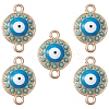 Alloy Connector Charms with Enamel and Synthetic Turquoise FIND-YW0003-53-3