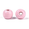 Spray Painted Round Natural Schima Wood Beads WOOD-A018-6mm-05-2