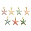 Brass Enamel Pendants KK-CBACBC6-05G-1