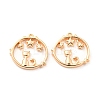 Brass Micro Pave Cubic Zirconia Pendants KK-E090-38G-1
