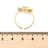 Ocean Theme Brass Micro Pave Cubic Zirconia Cuff Rings for Women RJEW-F184-17F-G-5