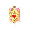 304 Stainless Steel Enamel Pendants STAS-OY013-85G-1