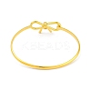 Adjustable Bowknot Brass Torque Bangles for Women BJEW-Z074-01G-3