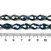 Transparent Electroplate Glass Beads Strands EGLA-N013-T4mm-B15-4