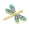 Rack Plating Brass Enamel Pendants KK-L224-042G-03-2