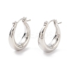 Brass Thick Hoop Earrings for Women EJEW-I270-02P-1