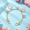 Flower & Bowknot Brass Bag Extension Chains AJEW-BA00137-2