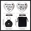 1 Set Friendship Theme Heart Double-Sided Engraved Stainless Steel Commemorative Decision Maker Coin AJEW-GL0001-60-2