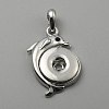 Alloy Rhinestone Hang Snap Base Pendant FIND-WH0110-279-1