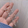 Plastic Imitation Pearl Bowknot Earrings RQ6220-8-1