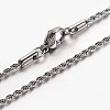 Non-Tarnish Rope Chain Necklaces LS-STAS-L142-09-1