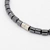 Fashionable Magnetic Synthetic Hematite Necklaces LS-NJEW-K006-21-3