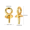 PVD Vacuum Plating 304 Stainless Steel Cup Pearl Peg Bails Pin Pendants LS-STAS-I120-56-G-2