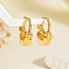 Stainless Steel Flat Round Chandelier Earrings JB5555-4