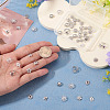 54Pcs 9 Style Brass Bead Caps KK-TA0003-41-6