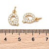 SHEGRACE Brass Micro Pave Clear Cubic Zirconia Pendants XGRQ29939-394G-Q-3