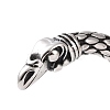 304 Stainless Steel Bird Open Cuff Bangle for Men Women BJEW-M230-08AS-4