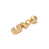 925 Sterling Silver Micro Pave Clear Cubic Zirconia European Dangle Charms STER-A045-01G-5-2