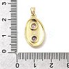 Brass Micro Pave Cubic Zirconia Pendants KK-P336-19G-3