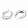 304 Stainless Steel Chunky Oval Hoop Earrings for Women EJEW-F283-08P-2