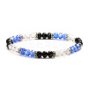 Fashionable Faceted Rondelle Glass Beads Stretch Bracelets for Women Girls Gift TQ6391-1-1
