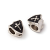 Antique Silver Plated Alloy European Beads MPDL-L030-L01-AS-2