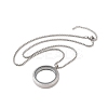 Non-Tarnish Vacuum Plating 304 Stainless Steel Ring Pendant Necklaces NJEW-N055-22B-P-1