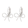 Bowknot Brass Leverback Earrings EJEW-A150-04A-P-4