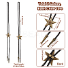 2Pcs 2 Styles Star Lariat Necklace for Men Women NJEW-GF0001-09-2
