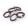 Leather Snap Bracelet Making X-AJEW-R022-10-1