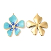 304 Stainless Steel Enamel Pendants STAS-K256-15G-02-1