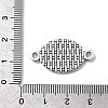 Antique Silver Tibetan Style Alloy Flat Oval Cabochon Connector Settings LS-TIBE-M022-06AS-4