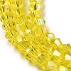 Transparent Electroplate Glass Beads Strands GLAA-F029-3mm-A21-3